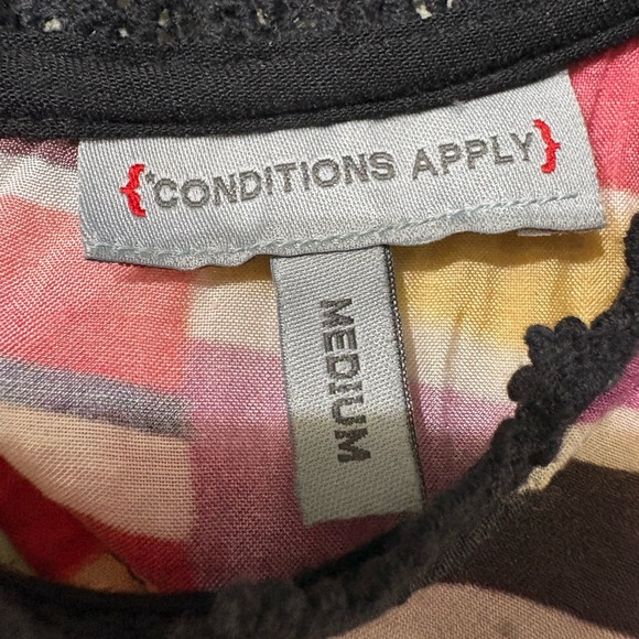 Anthropologie Conditions apply Colorful Geometric Women's Boho Top Size Medium - Picture 6 of 8